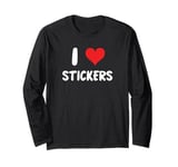 I Love Stickers - Heart - Art Artist Journal Journaling Long Sleeve T-Shirt