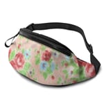 XCNGG Sac de taille en cours d'exécution Sac de taille de loisirs Sac de taille Sac de taille de mode Vintage Flowers Fanny Packs for Women and Men Waist Bag Adjustable Belt for Outdoors Workout, Trav