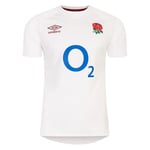 Umbro Mens England Rugby Home Shirt 2024 Six Nations Adults White 4XL