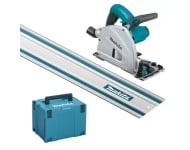 Scie circulaire plongeante MAKITA 1300W 165MM en coffret MAK-PAC + Rail de guidage 1400 mm - SP6000J1