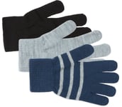 Magic Glove 3-pack JR fingervantar Barn BLUE/GREY STRIPE ONESIZE