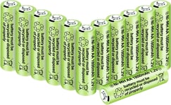 12PCS 1.2V 1800mAh Ni-MH AA Batteries conviennent aux Microphones sans Fil, Jouets électriques, Souris RC, calculatrices, rasoirs, claviers, appareils ménagers, Lampes solaires.[G1047]