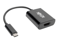 Tripp Lite USB C to HDMI Adapter Converter M/F 4K USB Type C to HDMI Black USB Type C, Thunderbolt 3 Compatible - Extern videoadapter - USB-C 3.1 - HDMI - svart