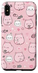 iPhone XS Max Adorable Cat Patterns Pink Design Cute kittens Patterns Case