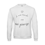 Sweat Shirt Homme Je Vous Emmerde Je Suis Une Princesse Dessin Petite Couronne Jaune