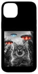 Coque pour iPhone 14 Plus Maine Coon Cat Selfie avec Alien OVNI Homme, Femme, Enfant