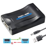 Scart to HDMI Converter for TV, FISHOAKY Audio Video Converter Scart to HDMI Adapter, Scart Lead to HDMI Adaptor Support 720P/1080P Output HDTV Monitor