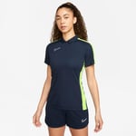 Nike Short-Sleeve Polo W NK DF Acd23 Polo SS, Obsidian/Volt/White, DR1348-452, XS