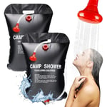 Douche solaire de camping - 20 l - Douche solaire - Douche de jardin pour enfants - Eau chaude - Sac à eau solaire portable pour le jardin - Douche