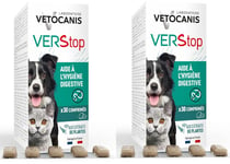 VETOCANIS LOT DE 2 BOITES DE 30 COMPRIMÉS CHACUNE VERMIFUGE NATUREL CHIEN & CHAT