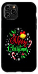 iPhone 11 Pro Merry Christmas Happy holidays Jingle Bells and Snowflakes Case