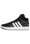 adidas Men's Hoops 3.0 Mid Lifestyle Basketball Classic Vintage Shoes, Core Black/Cloud White/Grey Six, 12 UK