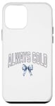 Coque pour iPhone 12 mini Nœud bleu froid mignon hiver pour femmes et filles