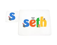 Feel Good Art brillant Set de table et dessous-de-verre pour bébés/bambins (Seth)