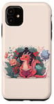 iPhone 11 Bookish Dragons & Books and Dragons Reading Book Dragon Red Case