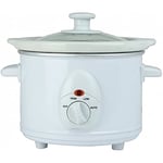 STATUS Austin Round Slow Cooker | 1.5L Slow Cooker Small | 120W White | AUSTIN1PKB4