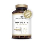 Omega 3 Fish Oil 2000mg Capsules. Super Strength  700mg EPA  500mg DHA per Daily