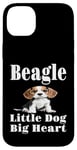 Coque pour iPhone 14 Plus Drôle Beagle Little Dog Big Heart Dog Lover Mom Dad Grandma