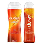 DUREX Lot de 2 Gels Lubrifiants Intimes - Gel De Massage 200ml - Gel Lubrifiant Hot Chauffant Stimulant 100ml