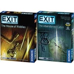 Thames & Kosmos - EXIT: The House of Riddles - Level: 2/5 - Unique Escape Room Game & EXIT: The Abandoned Cabin - Level: 2.5/5 - Unique Escape Room Game