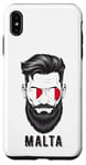 Coque pour iPhone XS Max Visage de l'homme maltais, fierté de Malte, drapeau patriotique de Malte