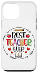 Coque pour iPhone 12 mini Best Teacher Ever Crayon Apple Heart Book