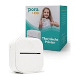 Pora&Co Mini imprimante photo pour smartphone, blanc