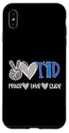 Coque pour iPhone XS Max Peace Love Cure : sensibilisation au diabète de type 1 (T1D)