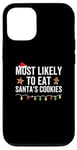 Coque pour iPhone 13 Les plus susceptibles de manger des biscuits du Père Noël en famille