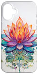 Coque pour iPhone 16 Plus Fleur de Lotus Japonais Yoga Zen Bouddha Coloré Floral