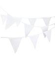 40M Valkoinen Punainen Viiri Kangas Bunting Liput Mariage Vintage Wedding-täysvalkoinen