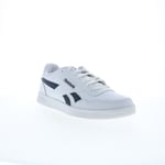 Reebok Court Advance Mens White Leather Lace Up Lifestyle Trainers Shoes