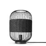 Paco Home - Rotin Suspension Salon Lampe à Poser Boho Lampe En Cage Table De Chevet Métal Noir (Ø24cm), Lampe de table - Type 4