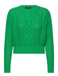 Cable-Knit Cotton Crewneck Sweater Green Lauren Ralph Lauren