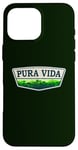 Coque pour iPhone 16 Pro Max Pura Vida – Bouclier Pura Vida – Logo de la jungle du Costa Rica