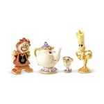 Enesco Disney Showcase Ensemble de Figurines Miniatures La Belle et la Bête Objets Enchantés Différentes Tailles Multicolore