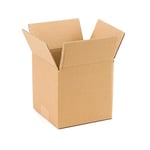 ONLY BOXES Lot de 25 boîtes en carton pour envoi de colis de rangement, canal simple renforcé, boîte de rangement, dimensions : 15 x 15 x 15 cm, boîte en carton avec rabat (AMA619)