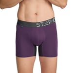 STEP ONE | Mens Bamboo Trunk (Shorter) | Anti Chafe, Moisture Wicking Underwear for Men | Juicy Plum | XXL