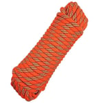 Corde Multi-usages de 10mm, Corde de Sauvetage pour Bateau, Corde de remorquage de Voiture, Corde de Levage, Corde d'escalade (Orange, 20m)