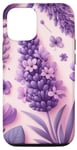 Coque pour iPhone 13 Pro Fleurs Violet Lavande Fleur Girly