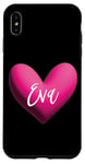 Coque pour iPhone XS Max Eva Rose Nom Cœur Amour Femme Fille Amie Personnalisé