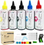 Lot de 5 flacons d'encre et d'encre pour cartouche d'encre Hp 303 305 307 21 22 338 339 343 901 303XL 305XL 307XL(Q478)