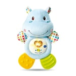 VTech - Croc' Hippo Bleu, Peluche Bébé Interactive et Apaisante, Éveil Musical, Jouet de Dentition, Cadeau de Naissance - Contenu en Français