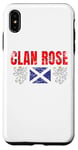 Coque pour iPhone XS Max Clan Rose Tartan Nom de famille écossais Scotland Pride