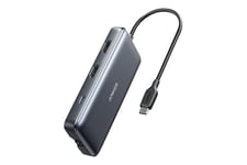 Anker PowerExpand 8-in-1 USB-C PD Media Hub - dockningsstation - USB-C - 2 x HDMI - GigE