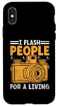 Coque pour iPhone X/XS I Flash People For A Living Photographie Photographe