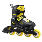 Rollerblade Fury Boys Kids Inline Skates Black/Yellow Size 3-7