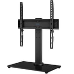 BONTEC Support TV sur Pied Pivotant Universel pour Télévision de 26 à 55 Pouces LCD/LED/OLED/Plasma/Incurvé avec Pivot à 45 Degrés, Hauteur Réglable, Capacité Max 40 kg, Max VESA 400x400