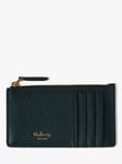 Mulberry Continental Small Classic Grain Leather Zipped Long Card Holder, Mulberry Green