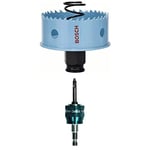 Bosch Professional Scie-Trépan Spéciale pour Tôle (Ø 60 mm) - 1x Adaptateur Power Change Plus (Interface hexagone de 3/8“, Foret HSS-Co 7,15 x 65 mm)